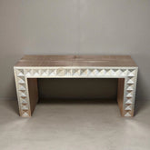 Talitha Silver Metal Embossed Console